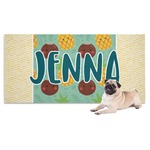 Pineapples and Coconuts Dog Towel (Personalized)