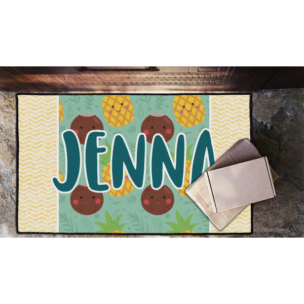 Pineapples and Coconuts Door Mat - LIFESTYLE (Lrg)