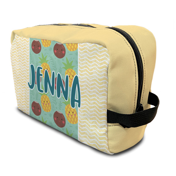Custom Pineapples and Coconuts Toiletry Bag / Dopp Kit (Personalized)