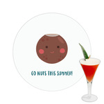 Pineapples and Coconuts Printed Drink Topper -  2.5" (Personalized)