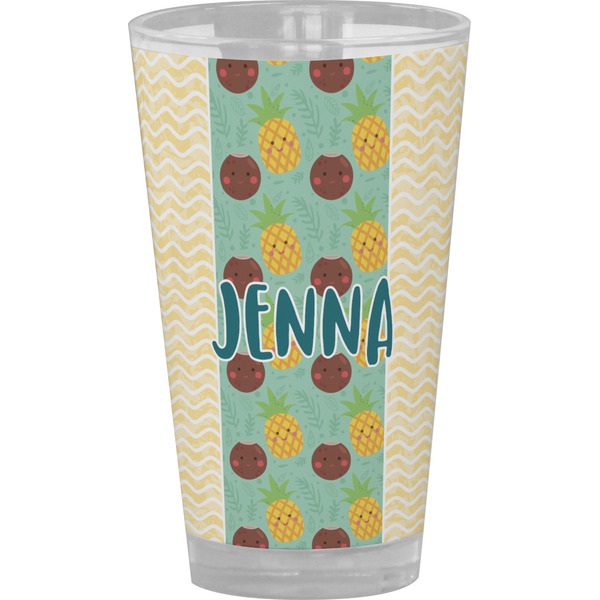 Custom Pineapples and Coconuts Pint Glass - Full Color (Personalized)
