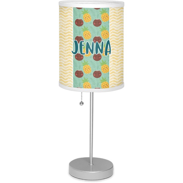 Custom Pineapples and Coconuts Lamp with Drum Shade (Personalized)