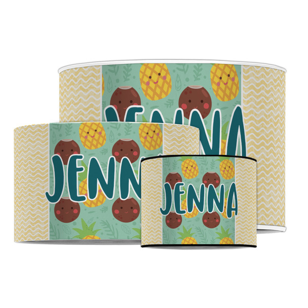 Pineapples and Coconuts Drum Lampshades - MAIN
