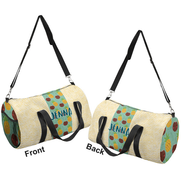 Pineapples and Coconuts Duffle bag small front and back sides
