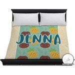 Pineapples and Coconuts Duvet Cover - King (Personalized)