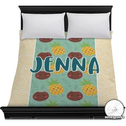 Pineapples and Coconuts Duvet Cover - Full / Queen (Personalized)