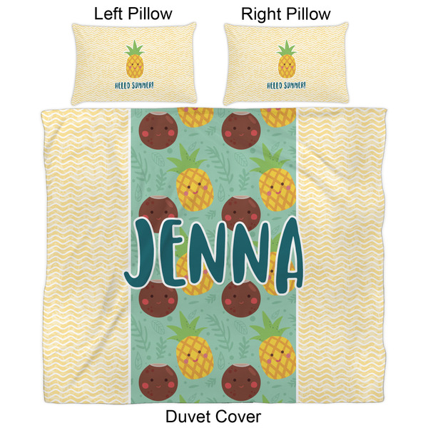 Pineapples and Coconuts Duvet Cover Set - King - Approval