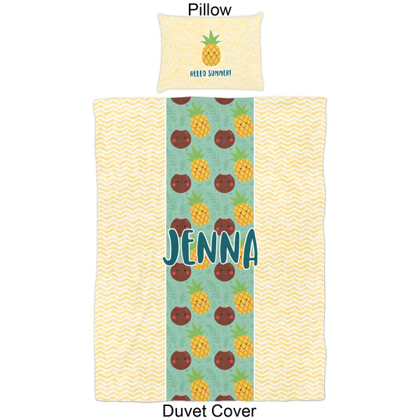 Pineapples and Coconuts Duvet Cover Set - Twin - Approval