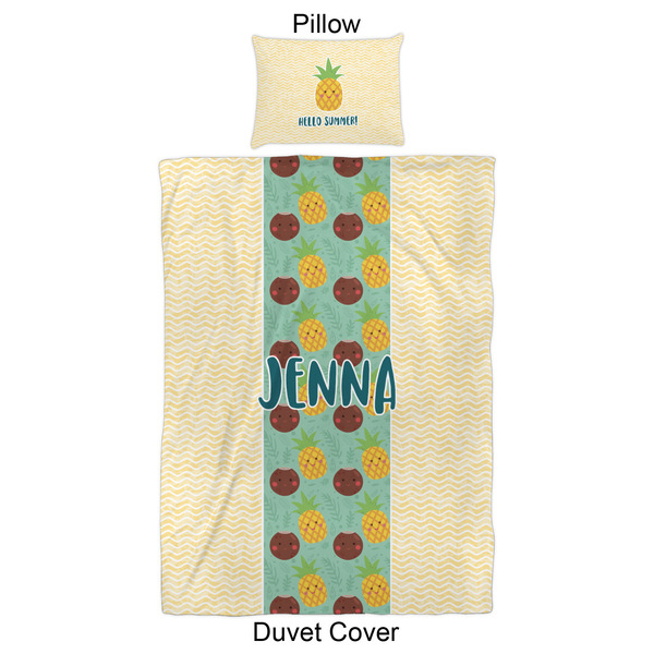 Pineapples and Coconuts Duvet Cover Set - Twin XL - Approval
