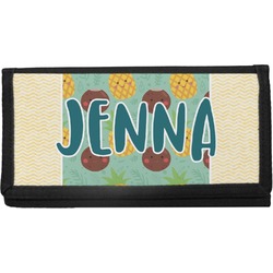 Pineapples and Coconuts Canvas Checkbook Cover (Personalized)