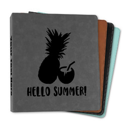 Pineapples and Coconuts Leather Binder - 1" (Personalized)