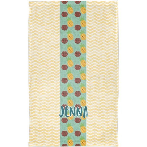 Pineapples and Coconuts Finger Tip Towel - Full View