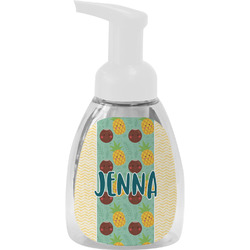 Pineapples and Coconuts Foam Soap Bottle - White (Personalized)
