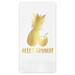 Pineapples and Coconuts Guest Napkins - Foil Stamped (Personalized)