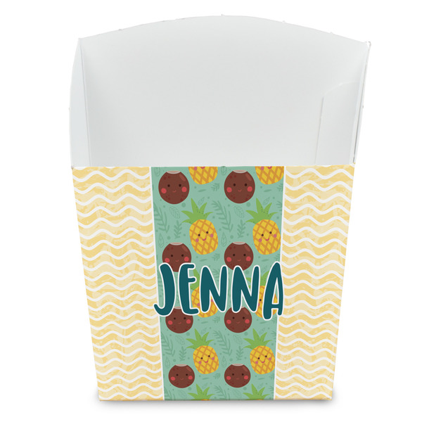 Custom Pineapples and Coconuts French Fry Favor Boxes (Personalized)