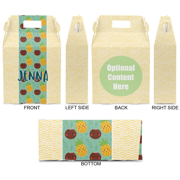 Pineapples and Coconuts Gable Favor Box - Approval