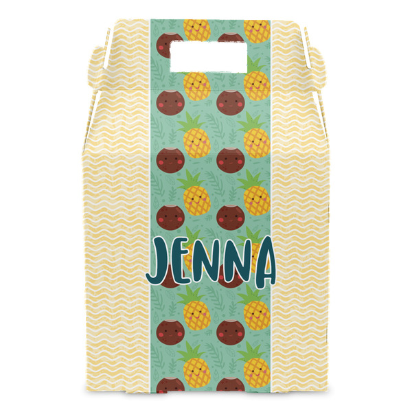 Pineapples and Coconuts Gable Favor Box - Front
