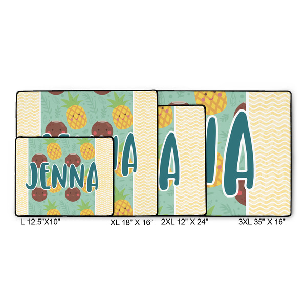 Pineapples and Coconuts Gaming Mats - SIZE CHART