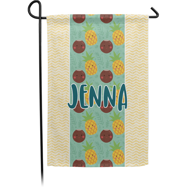 Custom Pineapples and Coconuts Garden Flag (Personalized)