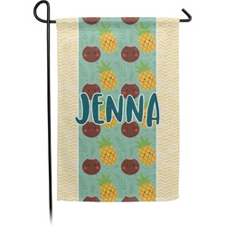 Pineapples and Coconuts Small Garden Flag - Double Sided w/ Name or Text