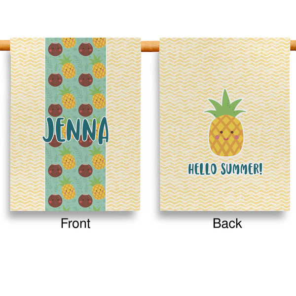 Pineapples and Coconuts Garden Flags - Large - Double Sided - APPROVAL