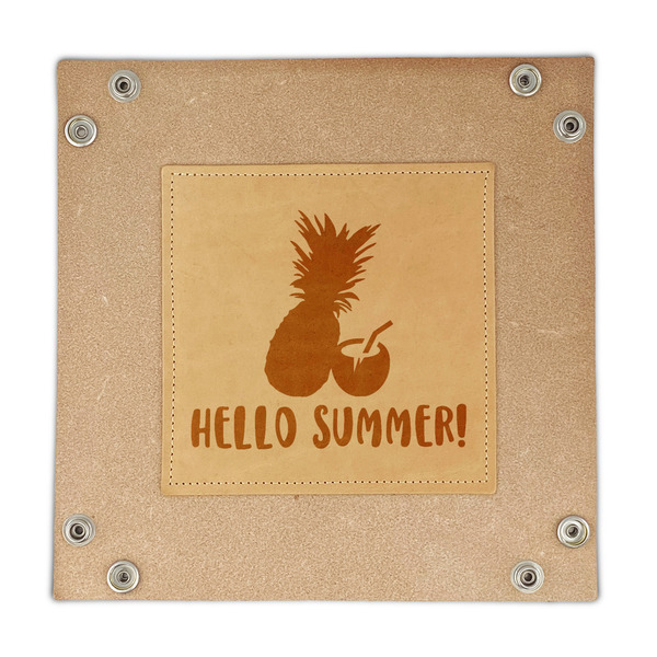 Pineapples and Coconuts Genuine Leather Valet Trays - FRONT