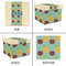 Pineapples and Coconuts Gift Boxes with Lid - Canvas Wrapped - Medium - Approval