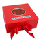 Pineapples and Coconuts Gift Boxes with Magnetic Lid - Red - Front