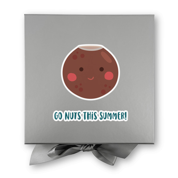 Pineapples and Coconuts Gift Boxes with Magnetic Lid - Silver - Approval