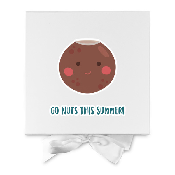 Pineapples and Coconuts Gift Boxes with Magnetic Lid - White - Approval