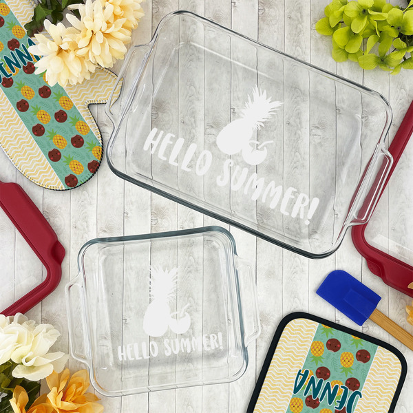 Pineapples and Coconuts Glass Baking Dish Set - LIFESTYLE