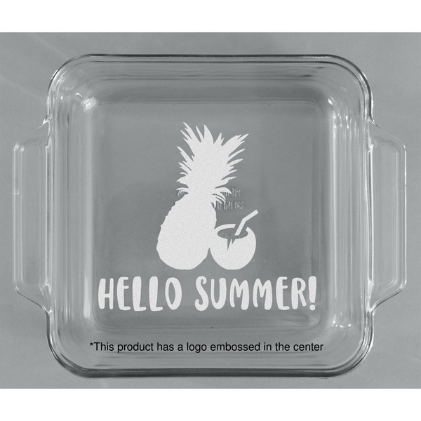 Pineapples and Coconuts Glass Cake Dish - APPROVAL (8x8)