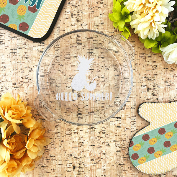 Pineapples and Coconuts Glass Pie Dish - LIFESTYLE