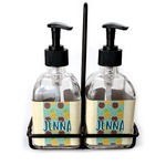 Pineapples and Coconuts Glass Soap & Lotion Bottle Set (Personalized)