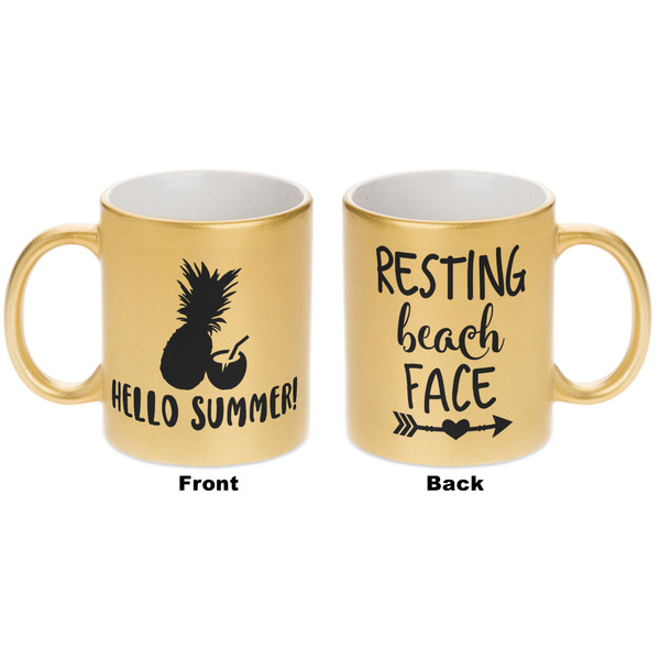 Pineapples and Coconuts Gold Mug - Apvl