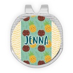 Pineapples and Coconuts Golf Ball Marker - Hat Clip - Silver