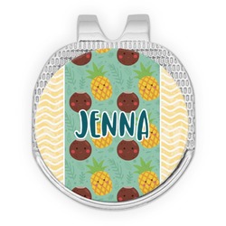Pineapples and Coconuts Golf Ball Marker - Hat Clip - Silver