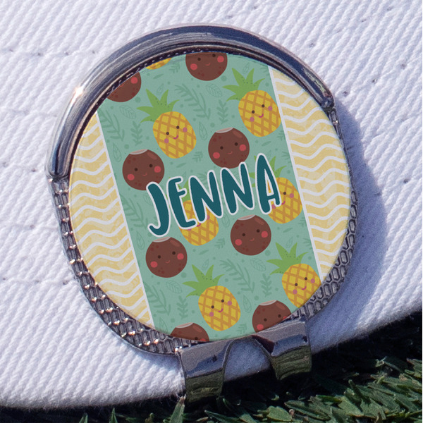 Custom Pineapples and Coconuts Golf Ball Marker - Hat Clip