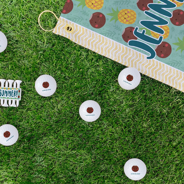 Pineapples and Coconuts Golf Balls - Generic - Set of 12 - LIFESTYLE