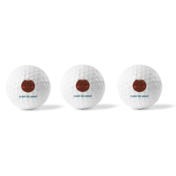 Pineapples and Coconuts Golf Balls - Generic - Set of 3 - APPROVAL