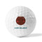 Pineapples and Coconuts Golf Balls - Generic - Set of 3 - FRONT