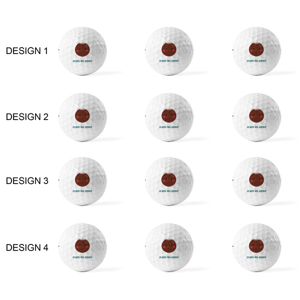 Pineapples and Coconuts Golf Balls - Titleist - Set of 12 - APPROVAL