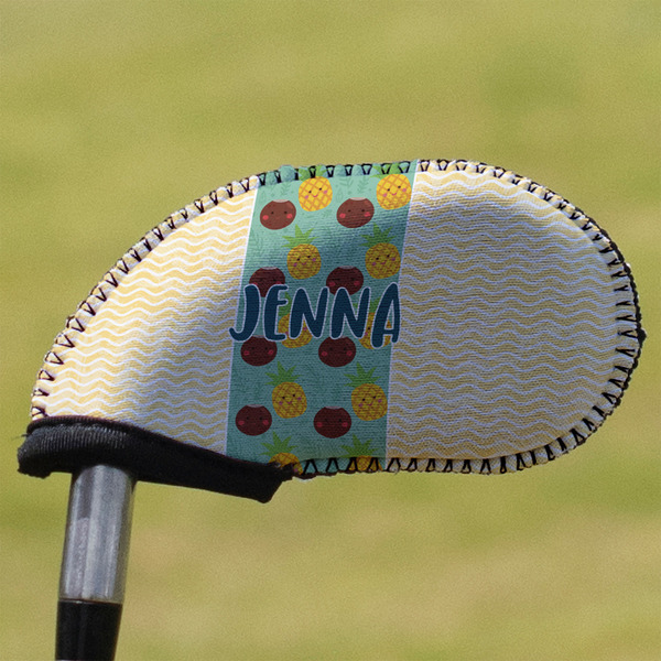 Custom Pineapples and Coconuts Golf Club Iron Cover (Personalized)