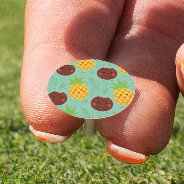 Pineapples and Coconuts Golf Tees & Ball Markers Set - Marker