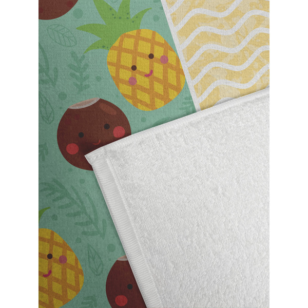 Pineapples and Coconuts Golf Towel - Detail