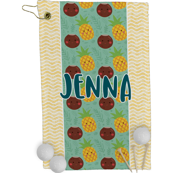 Pineapples and Coconuts Golf Towel (Personalized)