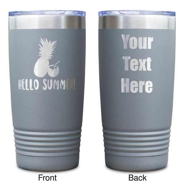 Pineapples and Coconuts Gray Polar Camel Tumbler - 20oz - Double Sided - Approval