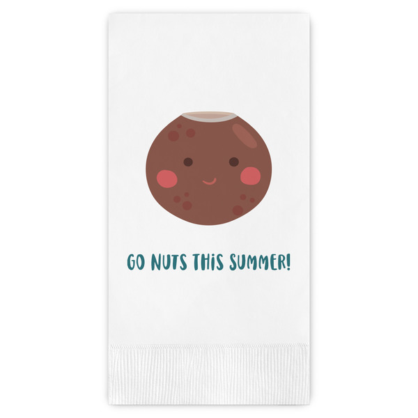 Custom Pineapples and Coconuts Guest Napkins - Full Color - Embossed Edge (Personalized)