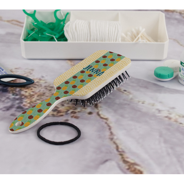 Pineapples and Coconuts Hair Brush - In Bathroom