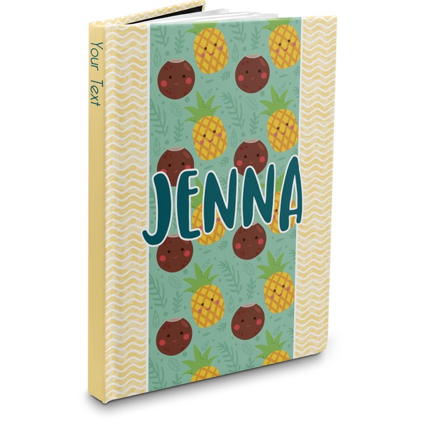 Custom Pineapples and Coconuts Hardbound Journal - 5.75" x 8" (Personalized)